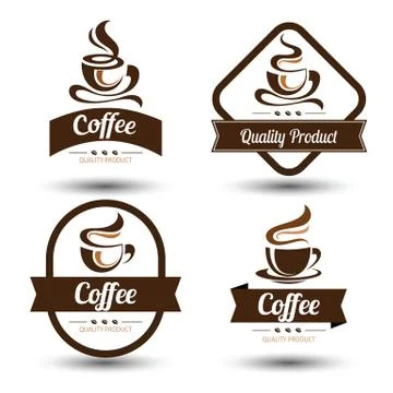 Coffee label Stock Illustration