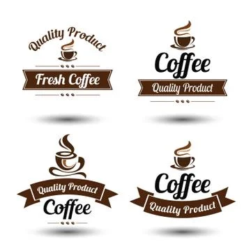 Coffee label Illustrazione stock