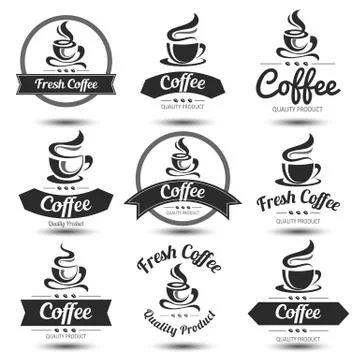 Coffee label Stock Illustration