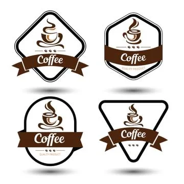 Coffee label Illustrazione stock