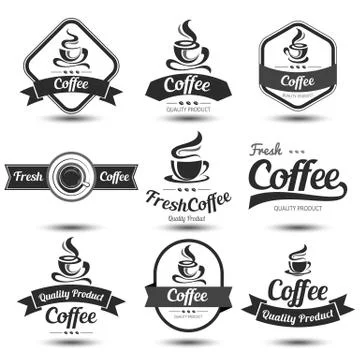 Coffee label Illustrazione stock