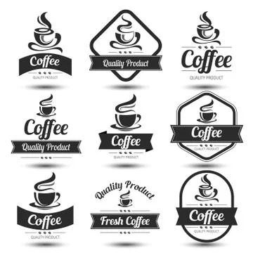 Coffee label Stock Illustration