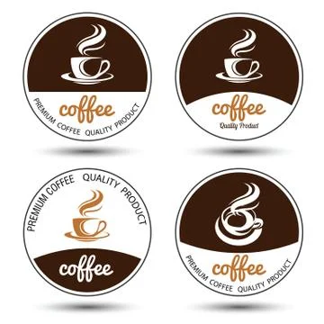 Coffee label Stock Illustration