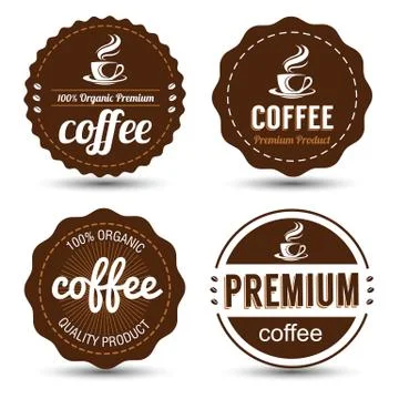 Coffee label Stock Illustration