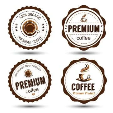 Coffee label Stock Illustration