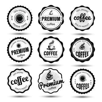 Coffee label Stock Illustration