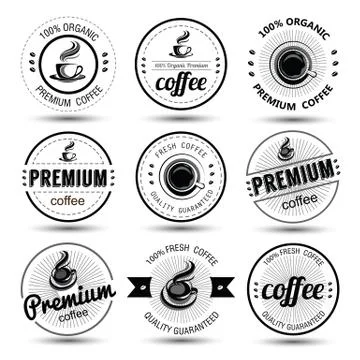 Coffee label Illustrazione stock