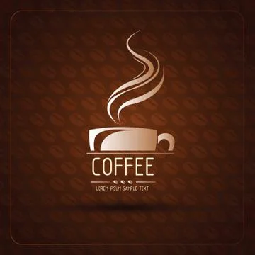 Coffee label Illustrazione stock