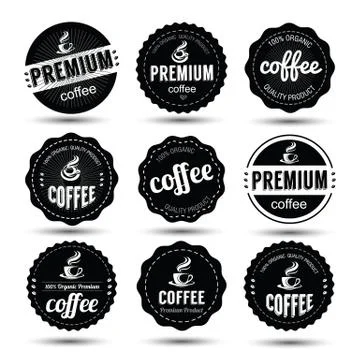 Coffee label Stock Illustration