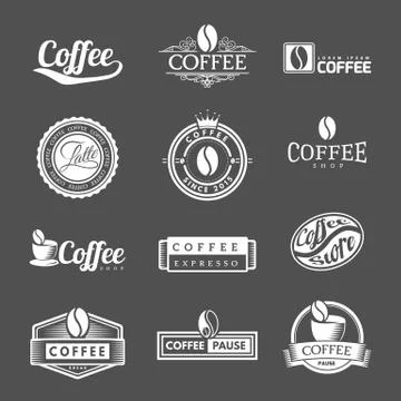 Coffee Labels Logo Stock Illustration