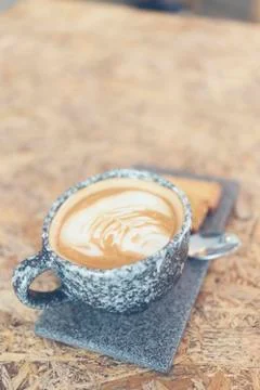 Coffee latte art Stock Photos