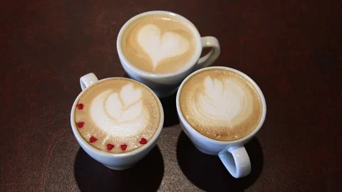 Coffee latte arts Stock Footage 149292891
