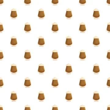Coffee latte drink pattern with creamy topping Stock Illustration