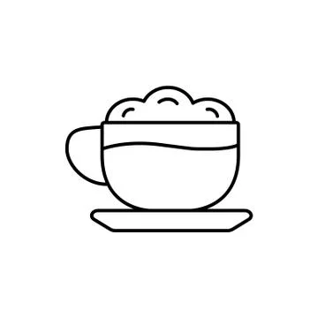 Coffee latte icon element of coffe icon for mobile concept and web apps. Thin Stock Illustration