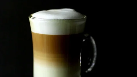 Coffee Latte Macchiato Video stock 72095932