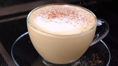 Coffee latte or cappuccino Stock Footage 155783610