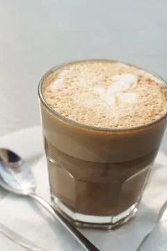 Coffee latte top down view Stock Photos