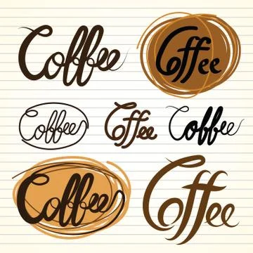 Coffee letter Stock Illustration