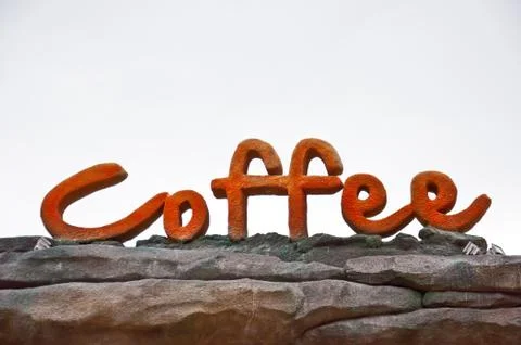 Coffee letter Stock Photos