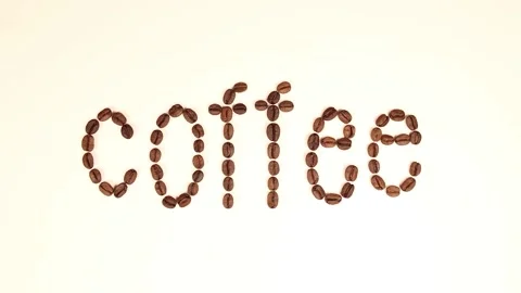 Coffee lettering. Animation. Stock Footage