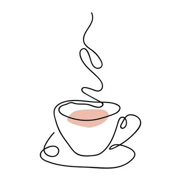 Coffee line art vector design Stock Illustration