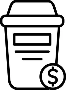Coffee Line Icon Design Stock Illustration