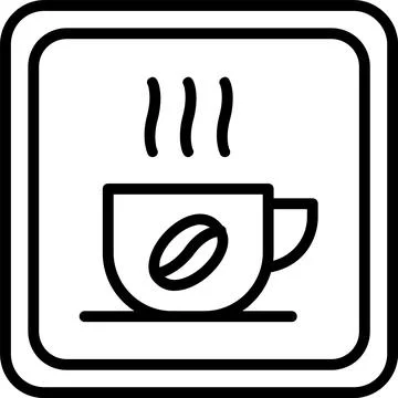 Coffee Line Icon Design Stock Illustration