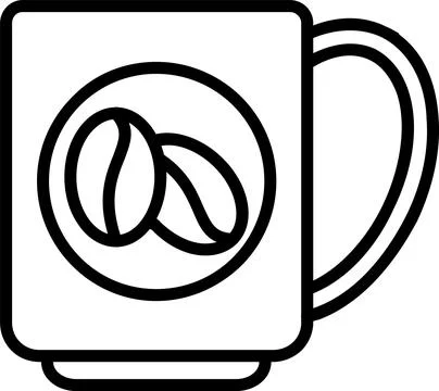 Coffee Line Icon Design Stock Illustration