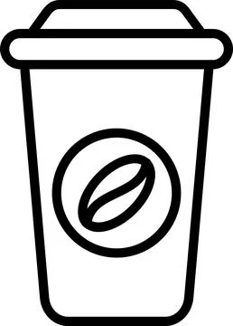 Coffee Line Icon Design Stock Illustration