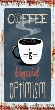 Coffee liquid optimism Stock Illustration