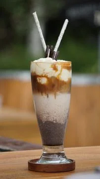 Coffee with liquid on the table Stock Photos