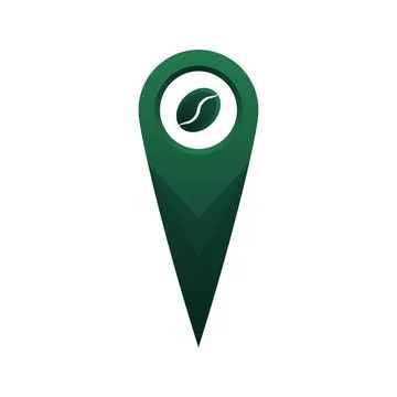 Coffee location logo design template icon Stock Illustration