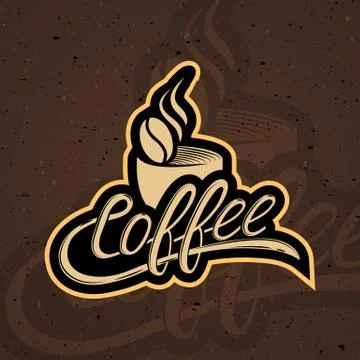 Coffee Logo Background Stock Illustration