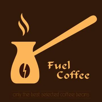 Coffee Logo. Cezve Vector Icon and  Label Stock Illustration