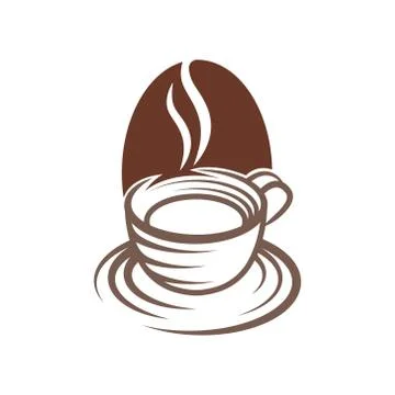 Coffee Logo design vector illustration. Vintage Coffee Logo vector design con Stock Illustration