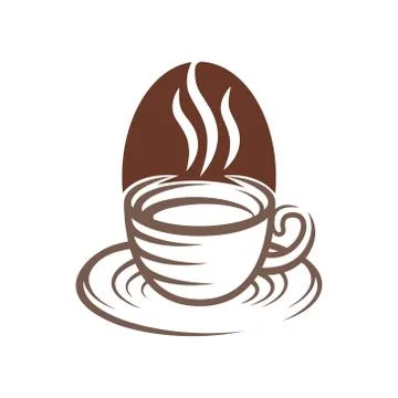 Coffee Logo design vector illustration. Vintage Coffee Logo vector design con Stock Illustration