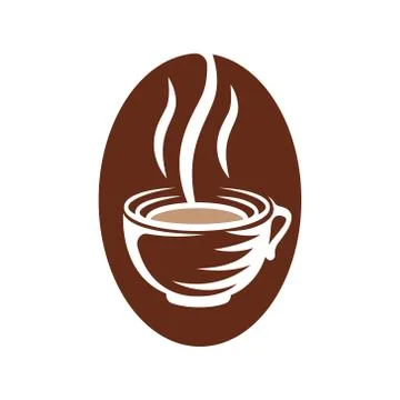 Coffee Logo design vector illustration. Vintage Coffee Logo vector design con Ilustración de archivo