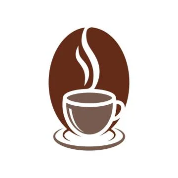 Coffee Logo design vector illustration. Vintage Coffee Logo vector design con Stock Illustration