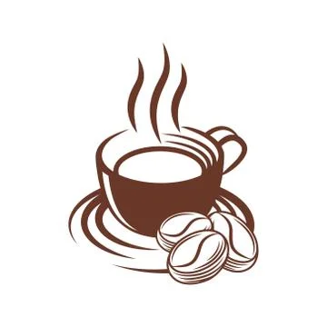 Coffee Logo design vector illustration. Vintage Coffee Logo vector design con Stock-Illustration