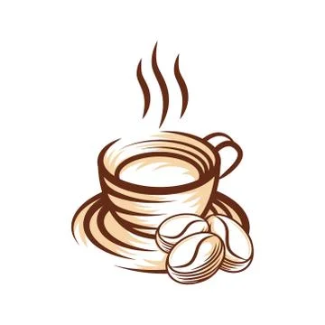 Coffee Logo design vector illustration. Vintage Coffee Logo vector design con Stock Illustration