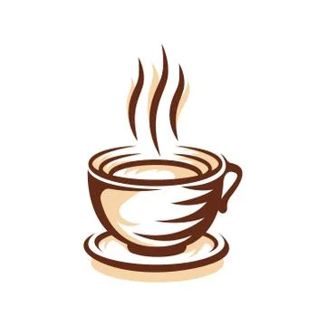 Coffee Logo design vector illustration. Vintage Coffee Logo vector design con Illustrazione stock