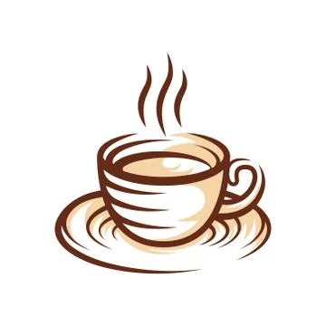 Coffee Logo design vector illustration. Vintage Coffee Logo vector design con Stock Illustration