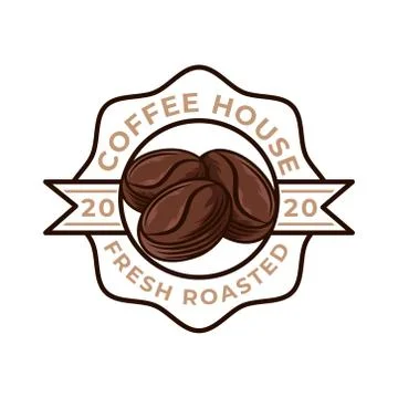 Coffee Logo design vector illustration. Retro Vintage Coffee Logo vector desi Stock Illustration