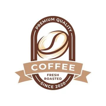 Coffee Logo design vector illustration. Retro Vintage Coffee Logo vector desi Ilustração Stock