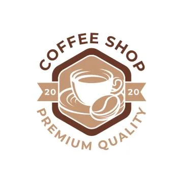Coffee Logo design vector illustration. Retro Vintage Coffee Logo vector desi Stock Illustration