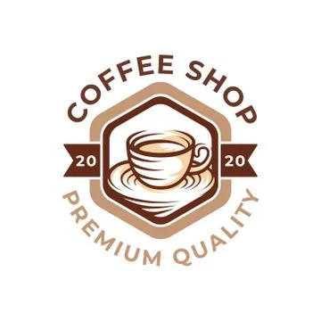 Coffee Logo design vector illustration. Retro Vintage Coffee Logo vector desi Illustrazione stock