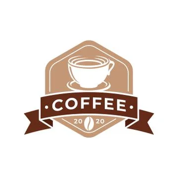 Coffee Logo design vector illustration. Retro Vintage Coffee Logo vector desi Stock Illustration