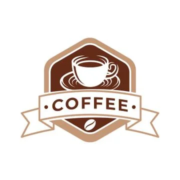 Coffee Logo design vector illustration. Retro Vintage Coffee Logo vector desi Stock Illustration