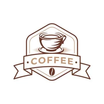 Coffee Logo design vector illustration. Retro Vintage Coffee Logo vector desi Stock-Illustration