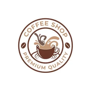 Coffee Logo design vector illustration. Retro Vintage Coffee Logo vector desi Illustrazione stock